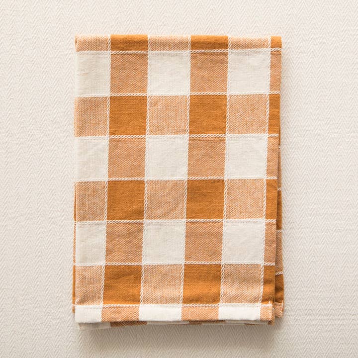 Karierte gewebte Baumwollserviette Ginger 45X45 für den Großhandel von Mahe Homeware