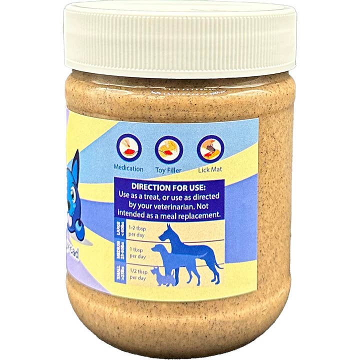 Poochie Butter - Wholesale Pet Treats - Dog - 12oz Blueberry Flavored Dog Peanut Butter Jar1