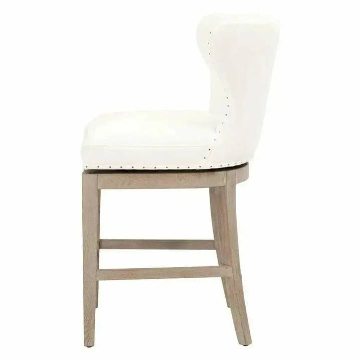 LOOMLAN - Wholesale Stool - Milton Swivel Counter Stool LiveSmart White7