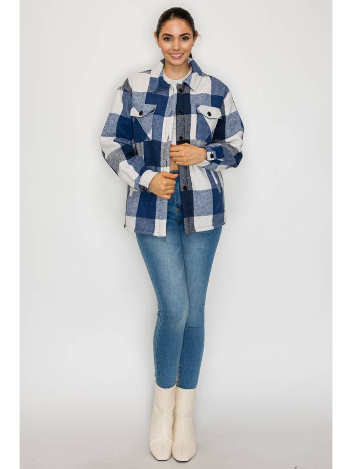 PATRONCITO USA INTERNATIONAL, INC - Wholesale Shirt Jacket/Shacket - Women's - Women Plaid Long Button Shirts Jackets (Shakets) LJ550-20257