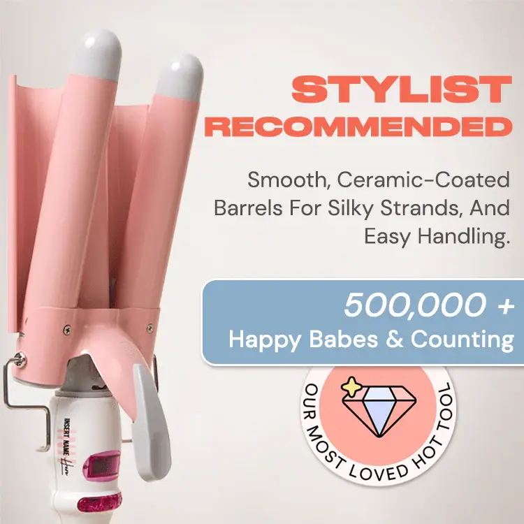 INH Hair - Wholesale Curling Iron/Wand - Insert Waves Here Triple Barrel Hair Waver Hot Tool6