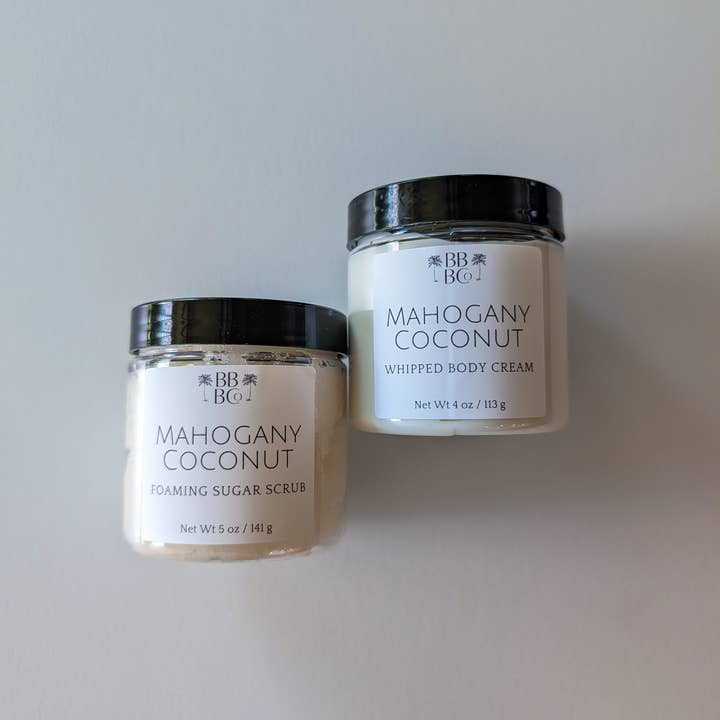 Beachy Bubbles Bath Co - Wholesale Bath & Body Set - Men's - Mahogany Coconut Men's Skin Care Set 4