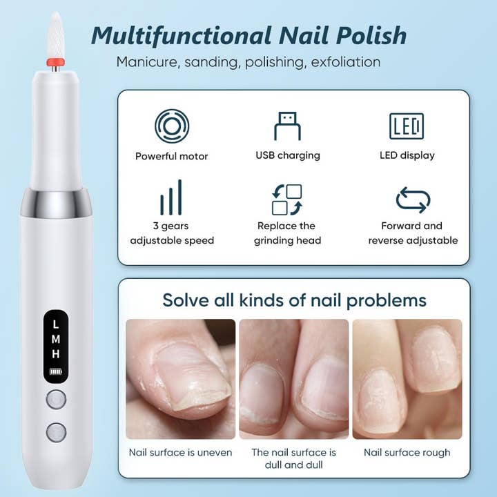 VIGOR - Wholesale Nailcare Set - Cordless Nail Drill Pen Machine Cuticle Portable 13 in 1 Kit