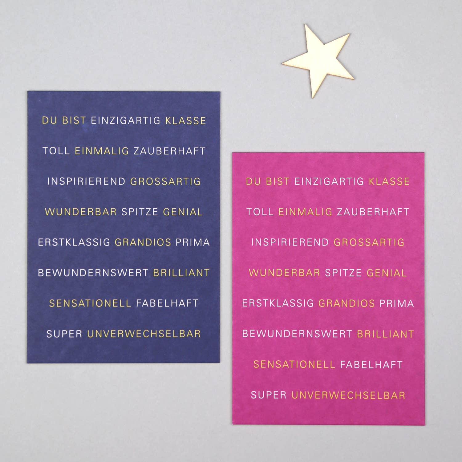 Kunst an Papier - Wholesale Postcard - Woodcut postcard Till Blau3