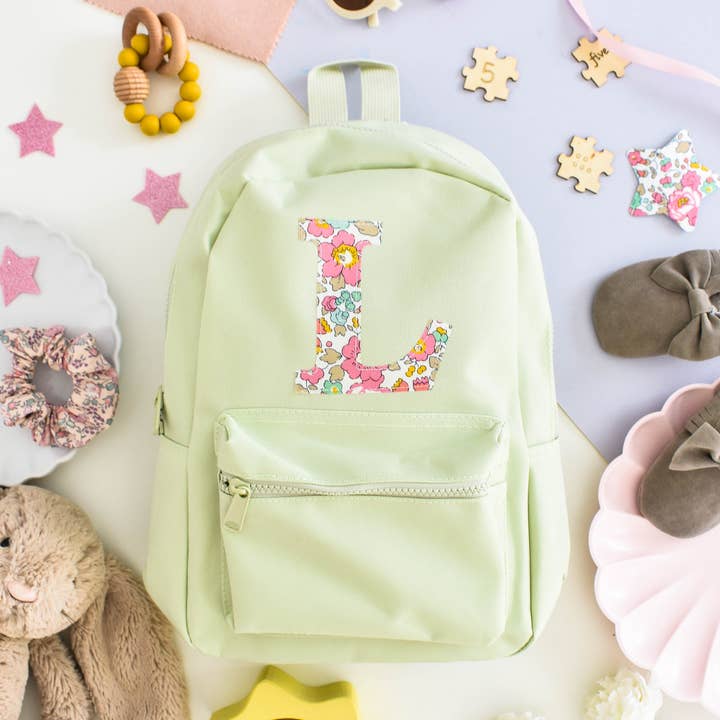 Sac à dos personnalisé pour enfants Liberty of London vert pour la vente par My Little Shop UK