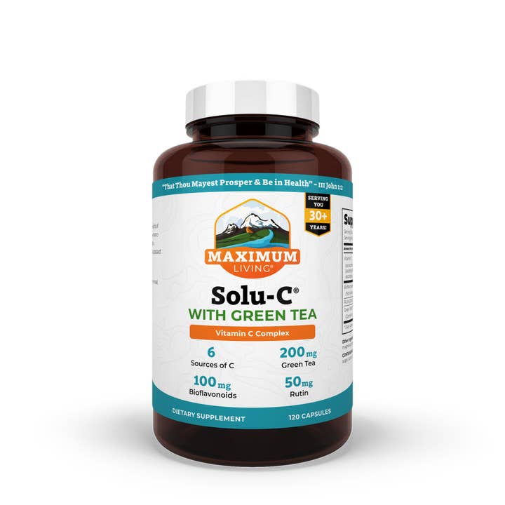 Solu-C 120 (Buffered Vitamin C with Green Tea) for wholesale by Maximum Living