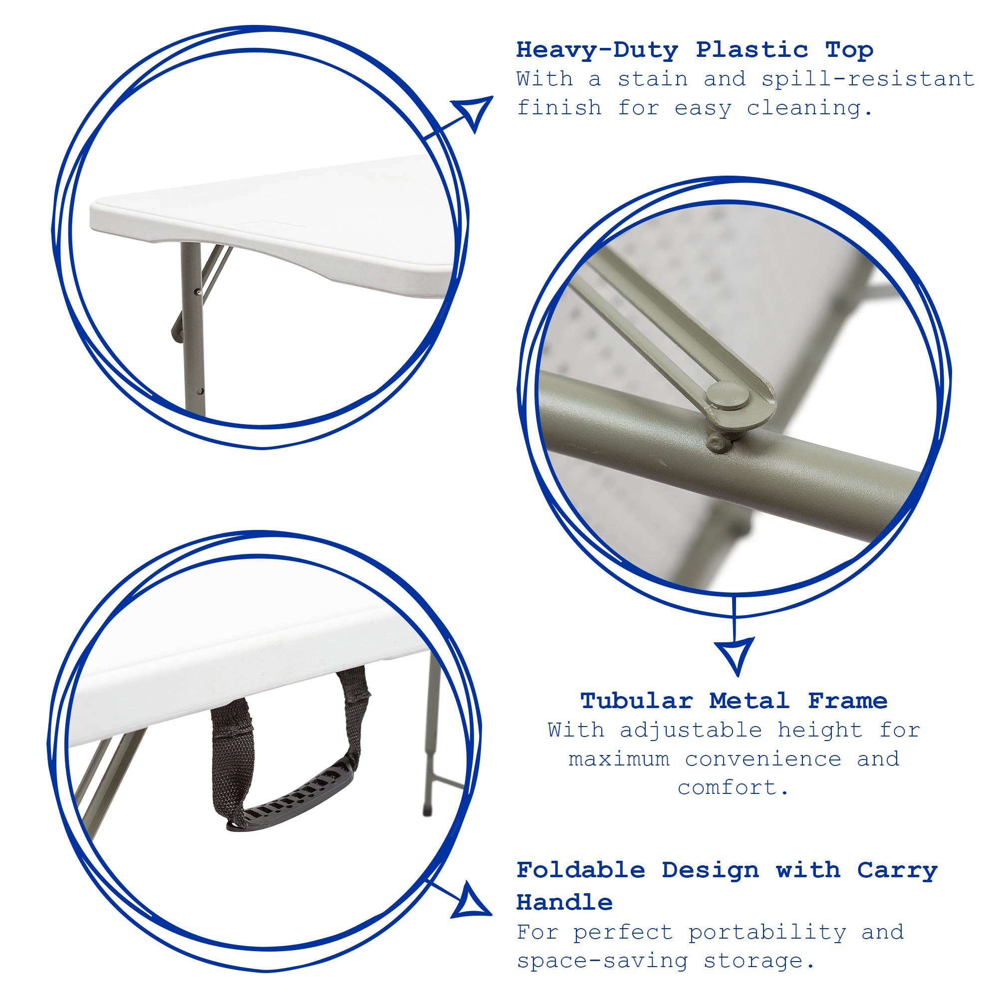 Rinkit Ltd – wholesale Patio table – 120cm (4ft) Height Adjustable Folding Trestle Table8