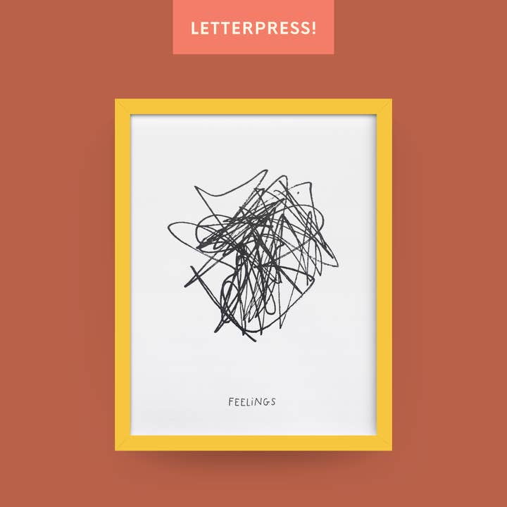 Impression typographique Feelings 20 x 25 cm - Art Print pour la vente par Half Pint Studio