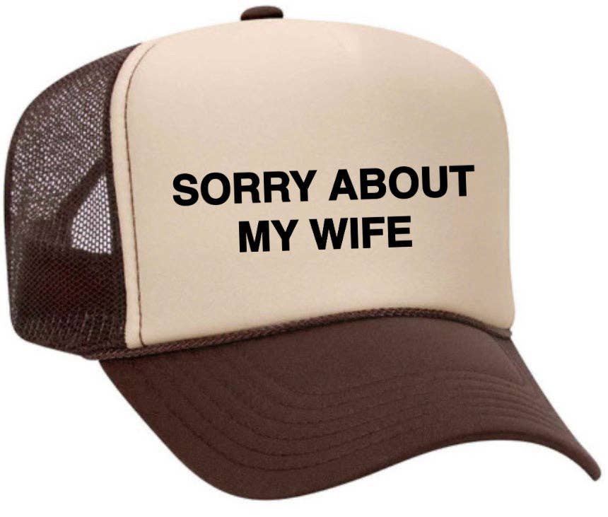 Inappropriate Trucker Hats – boné - Unissexo por atacado – Desculpe, sobre o Chapéu My Wife Trucker31