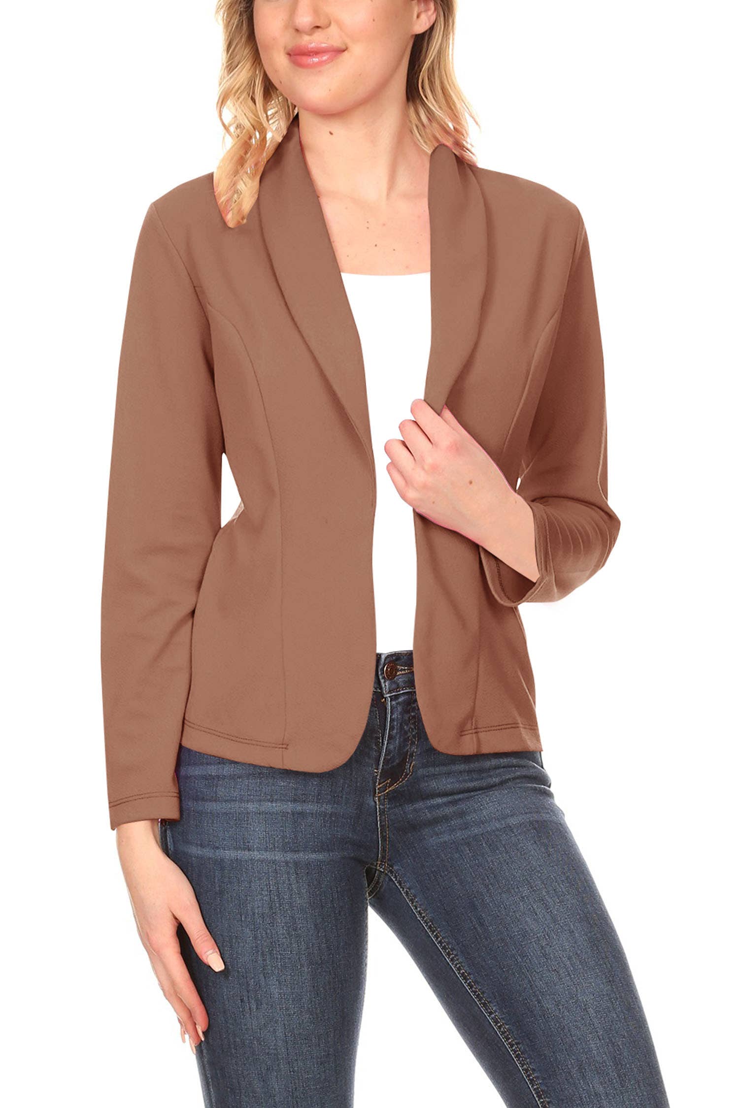 MOA COLLECTION - Vente Blazer – femme - Blazer décontracté à manches longues pour femmes9