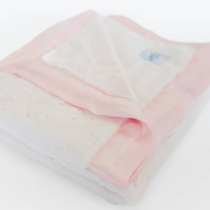 ellie and sam - Wholesale Security/Cuddle Blanket - Baby - Luxury Satin Border Blanket - Pink8