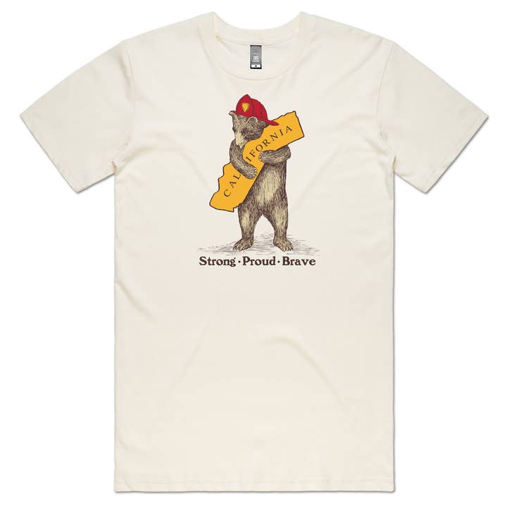 CA Firefighter Bear Unisex Tee for wholesale by SF Mercantile