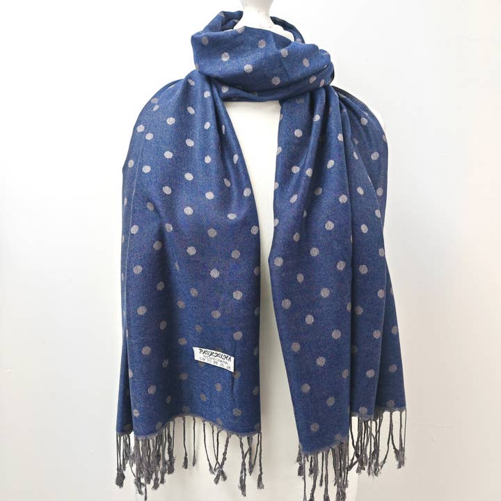 Superbia – wholesale Scarf – Women's – Super Soft Reversible Pashmina scarf /Shawl - C48-1 Dots0