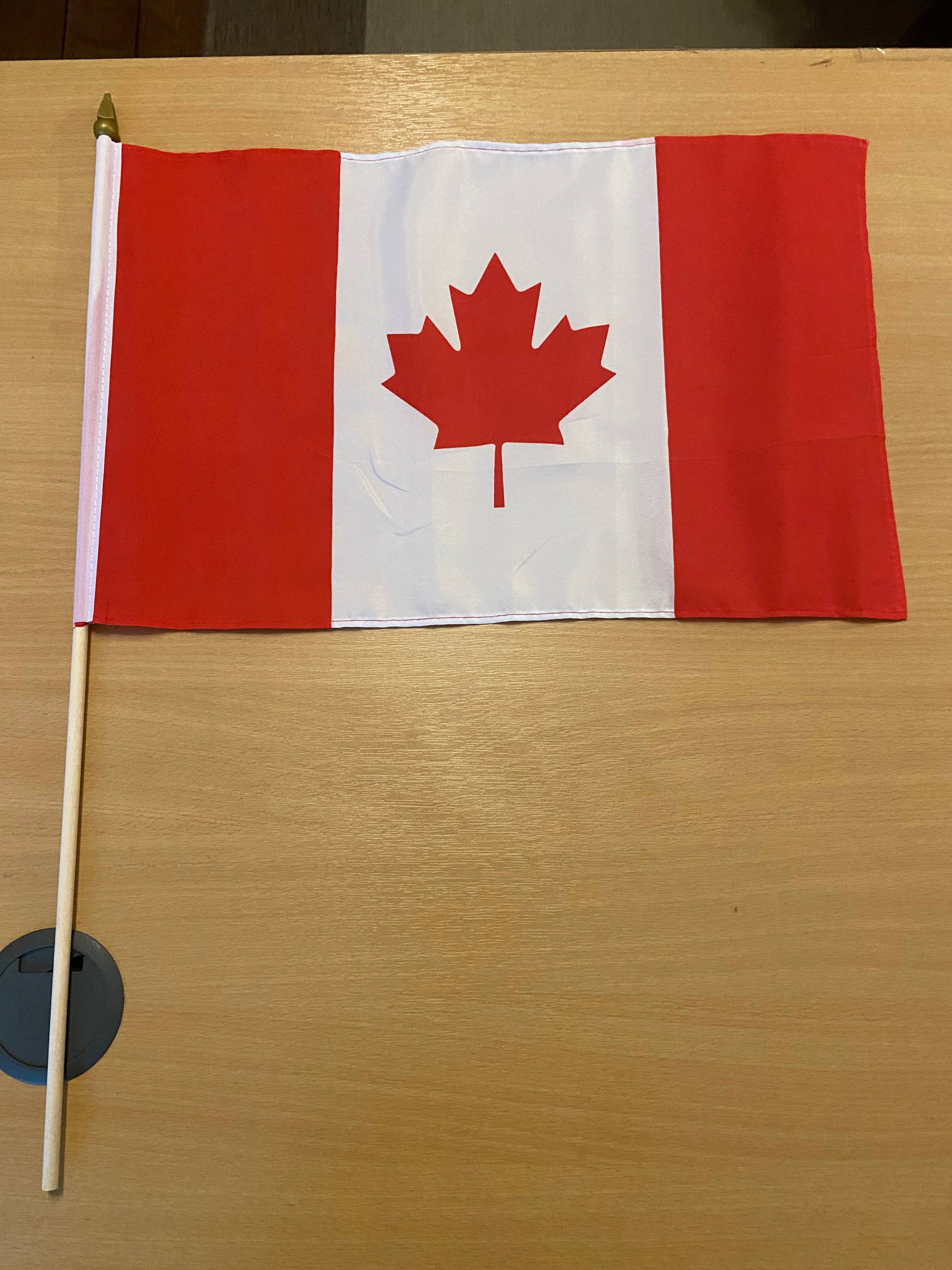 Worldwide Flags Ltd – wholesale Flag – Canada 18"x12" large hand flag (sold in dozens)0