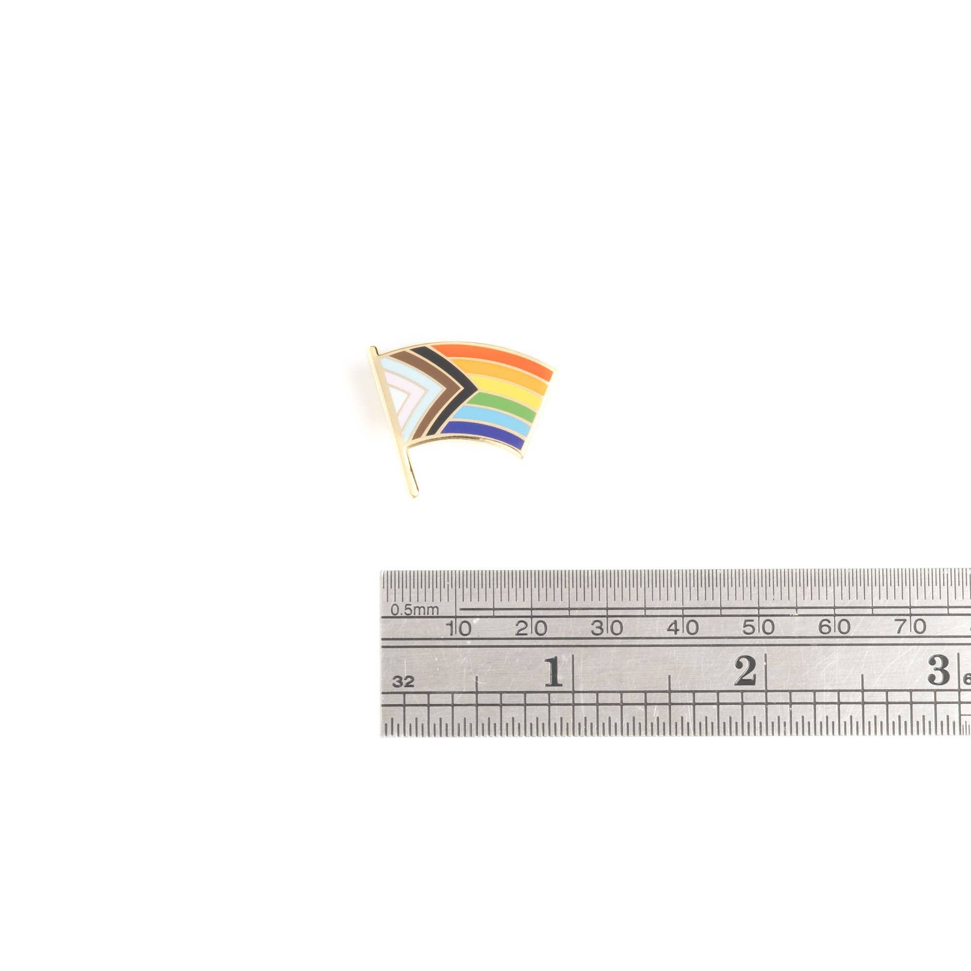 Dissent Pins - Wholesale Lapel Pin/Button - Progress Pride Flag Pin3