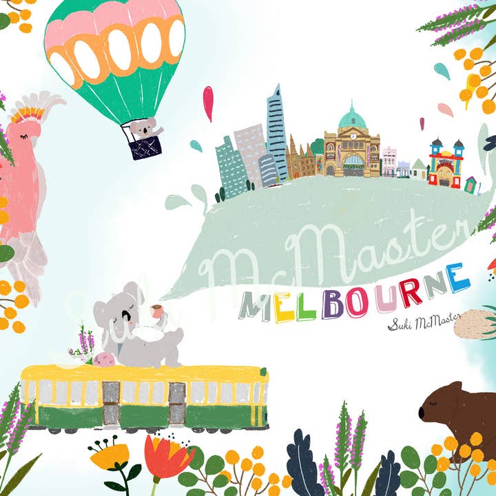 Suki McMaster - Wholesale Art print - City Wall Art Print - Melbourne Icons by Suki McMaster