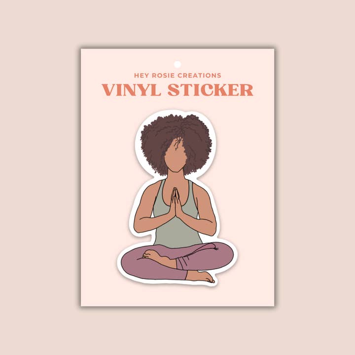 Adesivo per la meditazione yoga per la vendita all'ingrosso da parte di Hey Rosie Creations