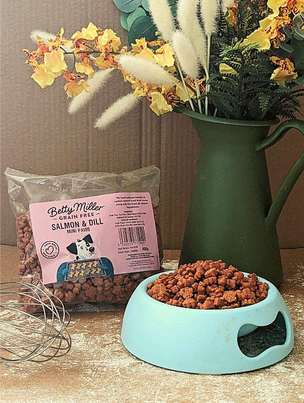 Betty Miller – wholesale Pet treats – Dog – Grain-Free Salmon & Dill Mini-Paws