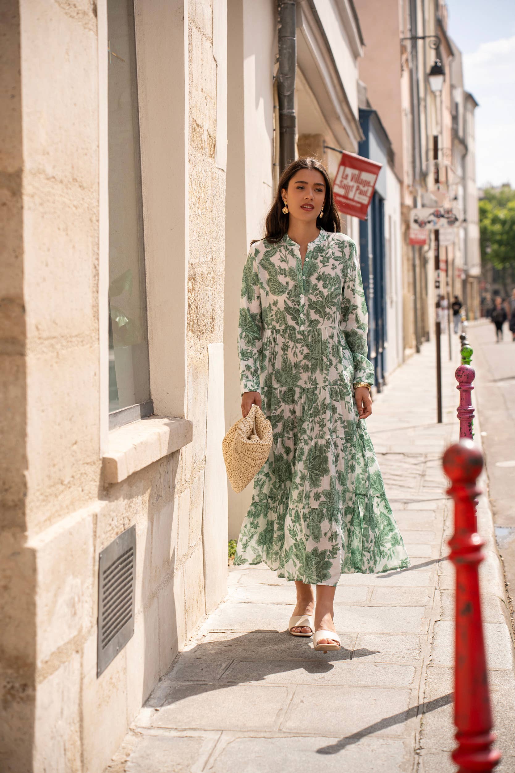 CHOKLATE PARIS (US No duties) – wholesale Klänning - Dam – Klänning i siden med blommönster Marbella (S-M-L-XL) - CK0811217