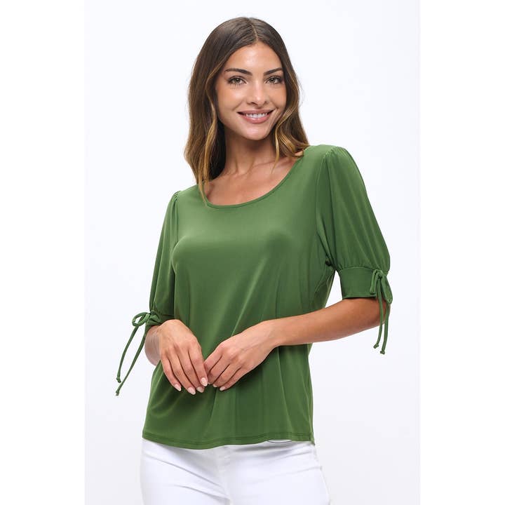 SCOOP NECK TIE SUMMER TOP for wholesale by Perseption