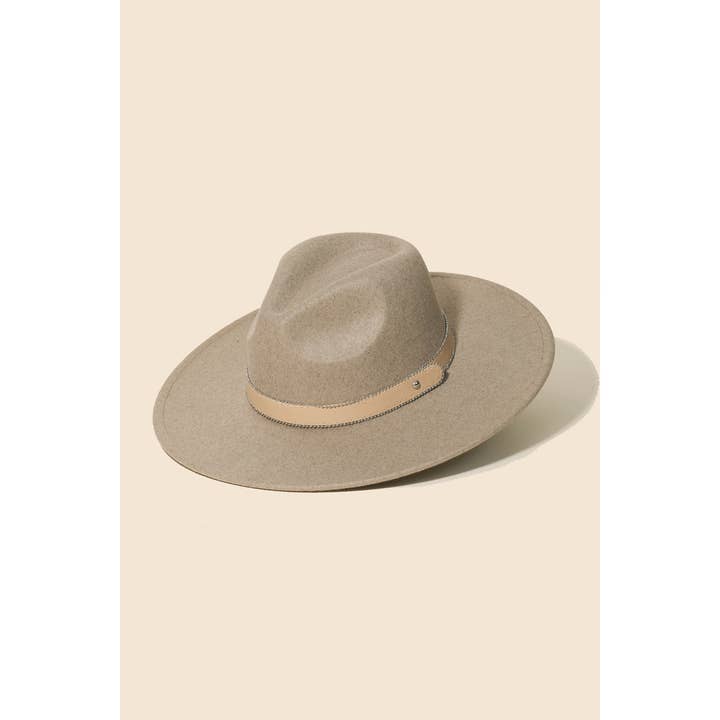 Anarchy Street - Wholesale Fedora - Women's - Faux Leather Strap Flat Brim Fedora Hat