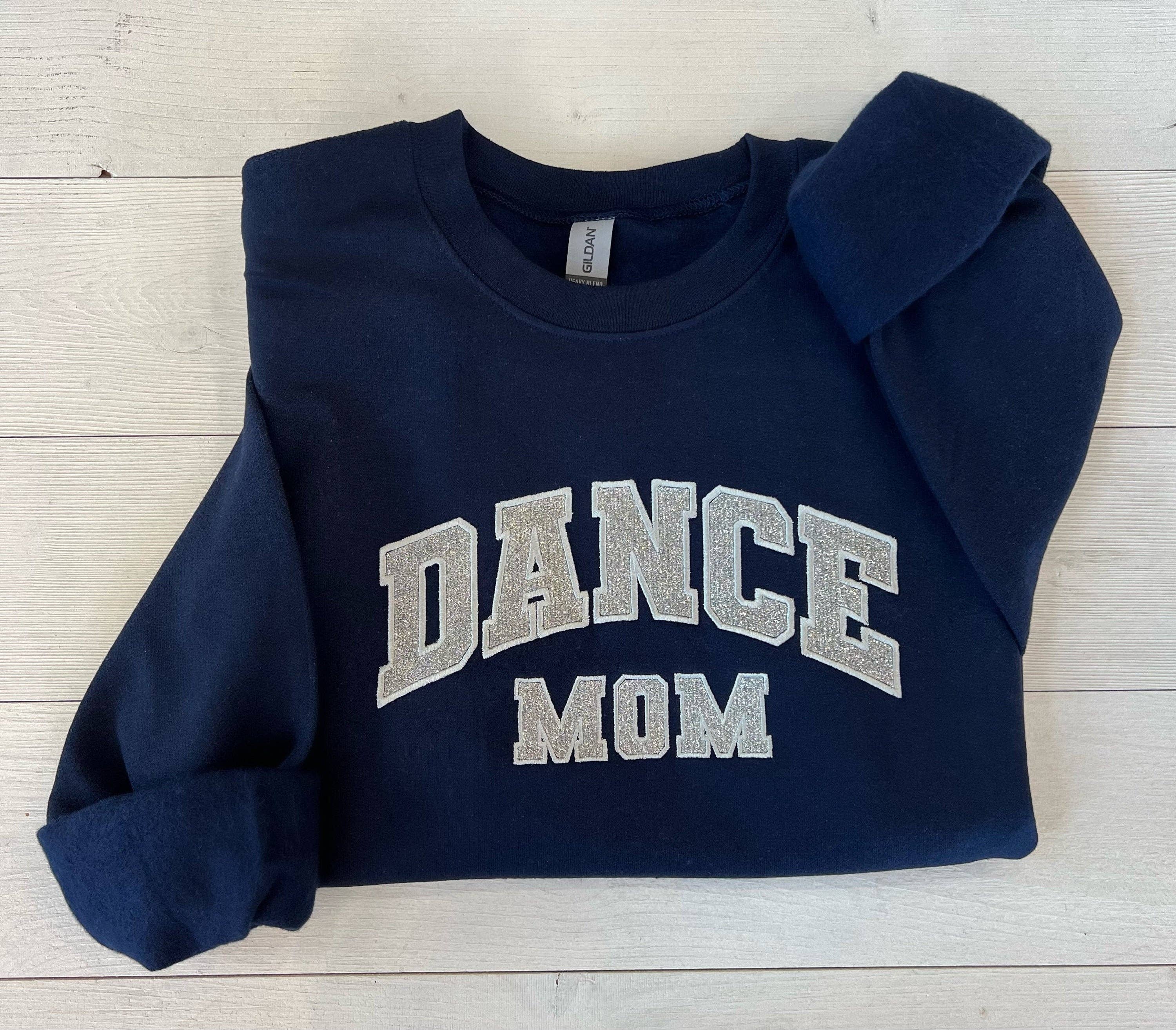 Up2ournecksinfabric - Wholesale Sweatshirt - Women's - Glitter Applique Embroidered Dance Mom Sweatshirt4