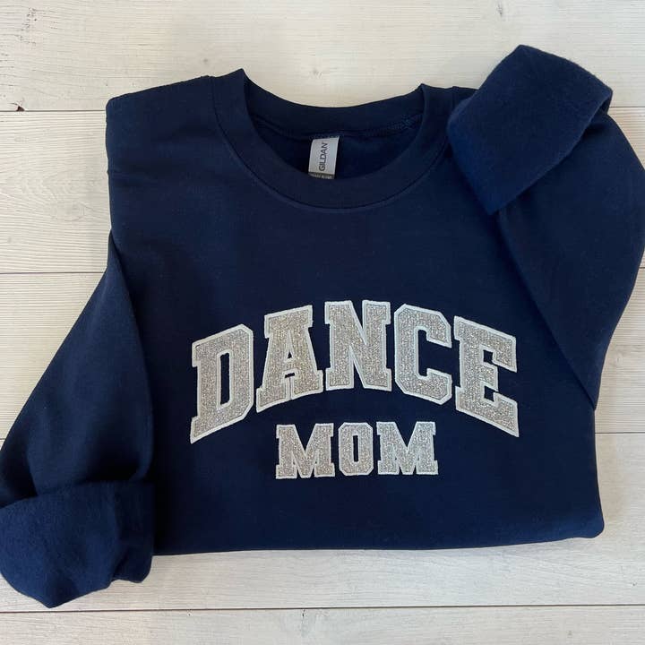 Up2ournecksinfabric - Wholesale Sweatshirt - Women's - Glitter Applique Embroidered Dance Mom Sweatshirt4