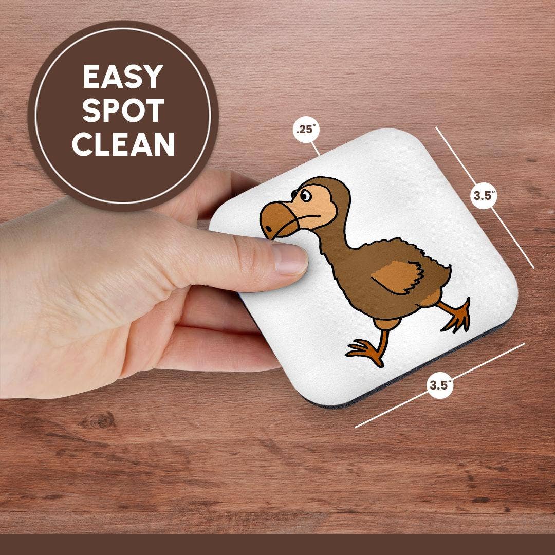 3dRose - Wholesale Coasters - 3dRose, Funny Dodo Bird Cartoon, Coaster13