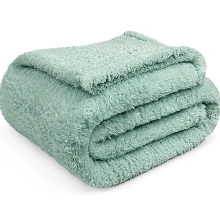 home mart goods - Wholesale Throw Blanket - 50"x60" Mint Sherpa Soft Warm Cozy Bed Throw Blanket1