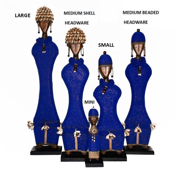 The African Home Goods - Wholesale Decorative Figurine - Tanzanite Blue Namji Doll