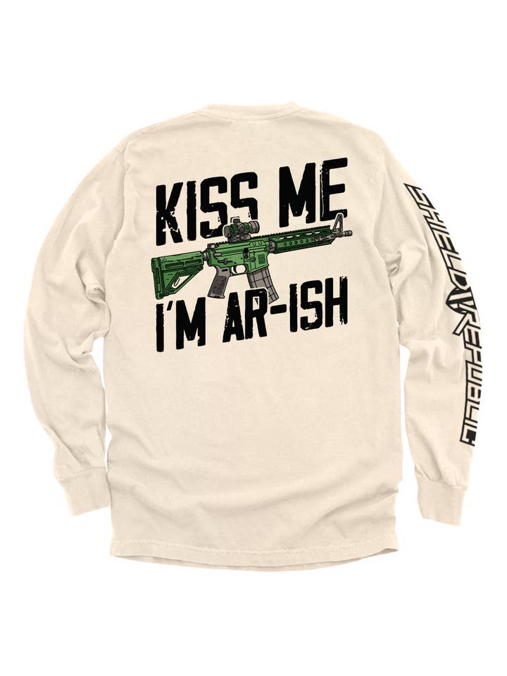 Shield Republic LLC - Wholesale Screen Printed T-Shirt - Men's - Kiss Me I'm AR-ish