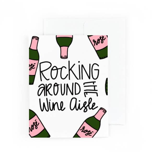 Balançando pelo corredor do vinho Cartão de felicitações por atacado de Pretty Peacock Paperie - Women's Empowerment