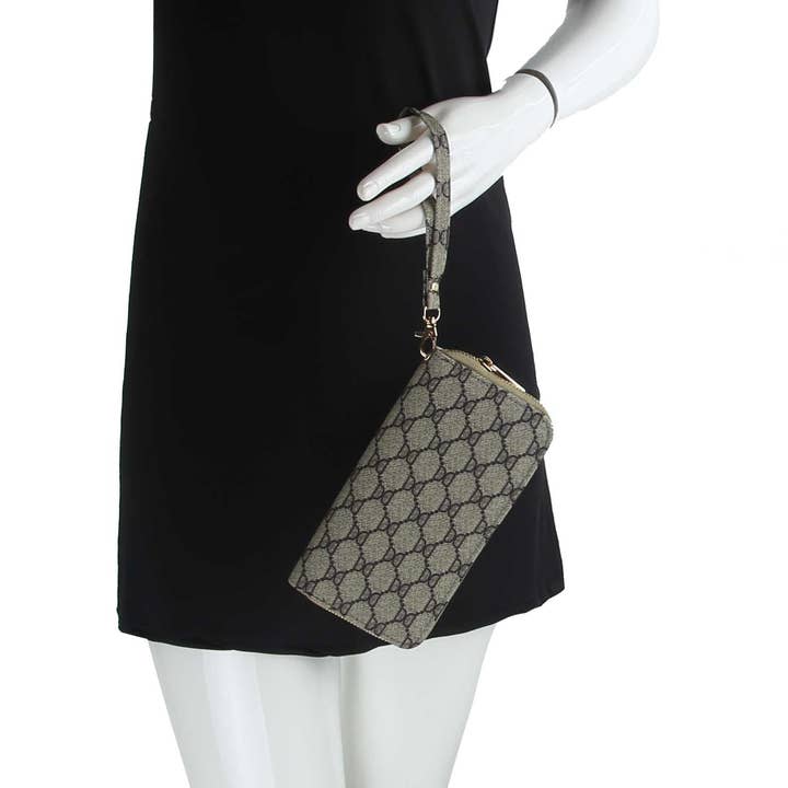 Handbag Factory Corp - Wholesale Wallet - Women's - Monogrammed Diamond Check Zip Around Wallet5