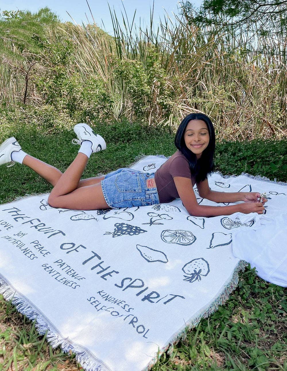 Elevated Faith – Manta para sofá por atacado – Manta de Lançamento Fruto do Espírito7