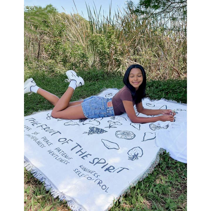 Elevated Faith – Manta para sofá por atacado – Manta de Lançamento Fruto do Espírito7