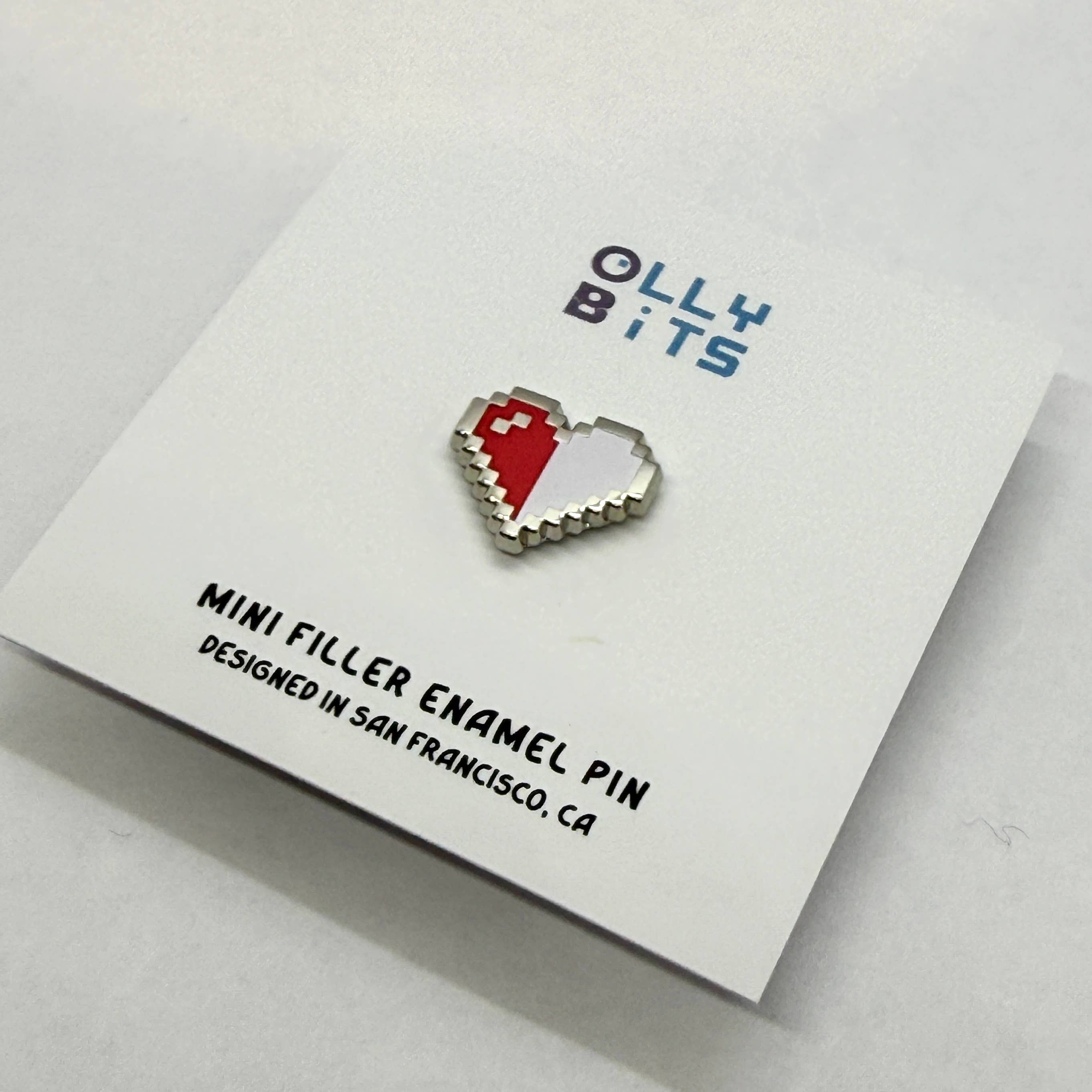 Ollybits Pixel Art - Wholesale Lapel Pin/Button - RPG Mini Filler Pixel Art Heart Enamel Pins3