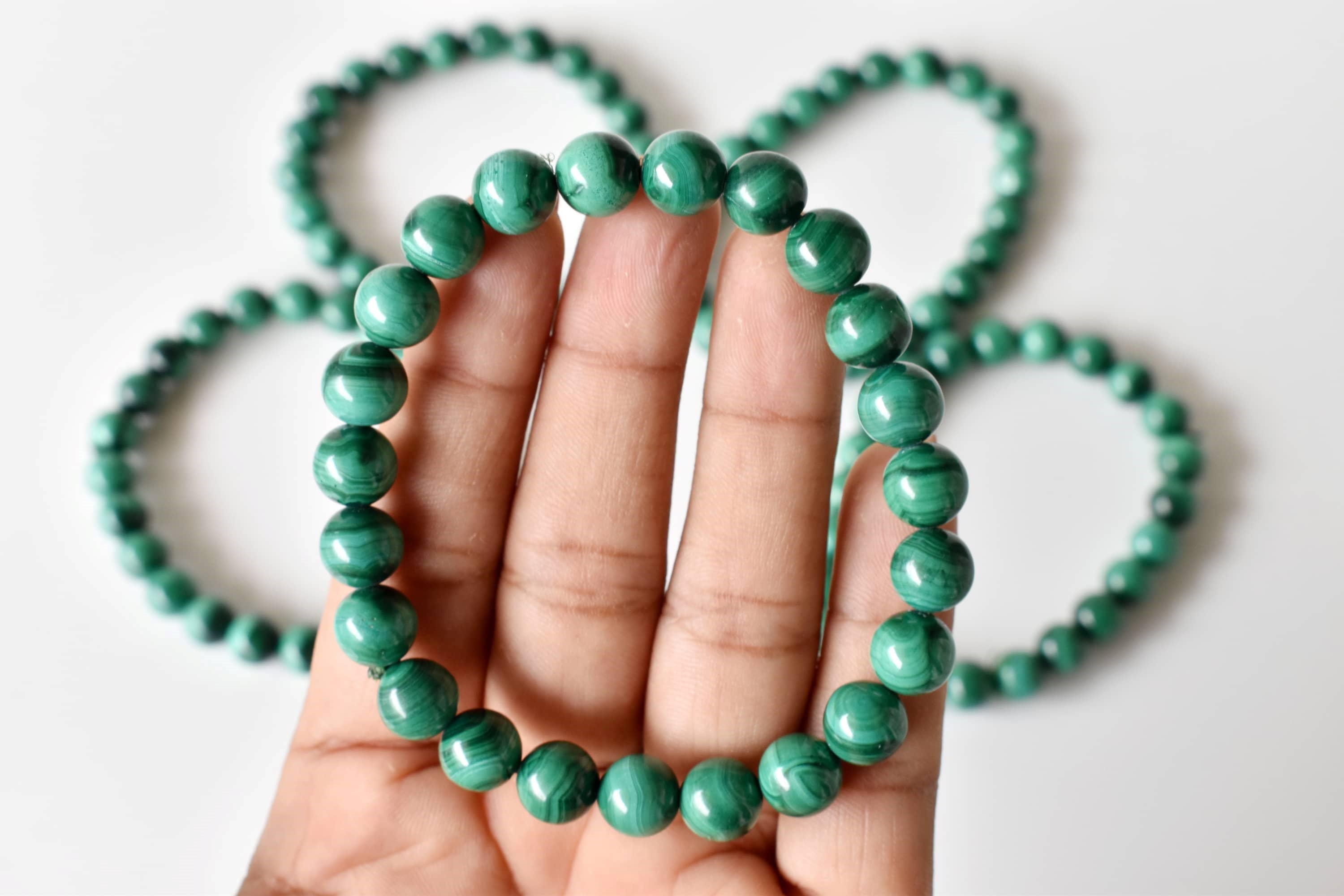 Soothing Crystals - Wholesale Beaded Bracelet - Healing Bracelet | Synthetic Malachite | Gemstone Bracelet2