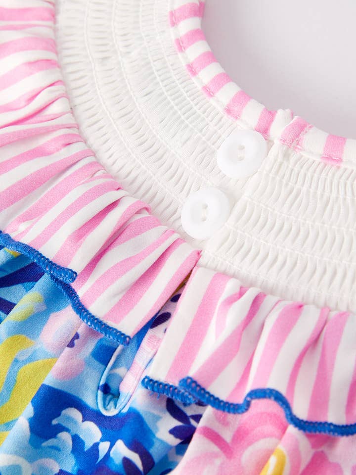 Rylee Faith Designs - Wholesale Clothing Set - Baby - “I ❤ MAMA”Embroidery Smocking Baby Girls Bloomers Set