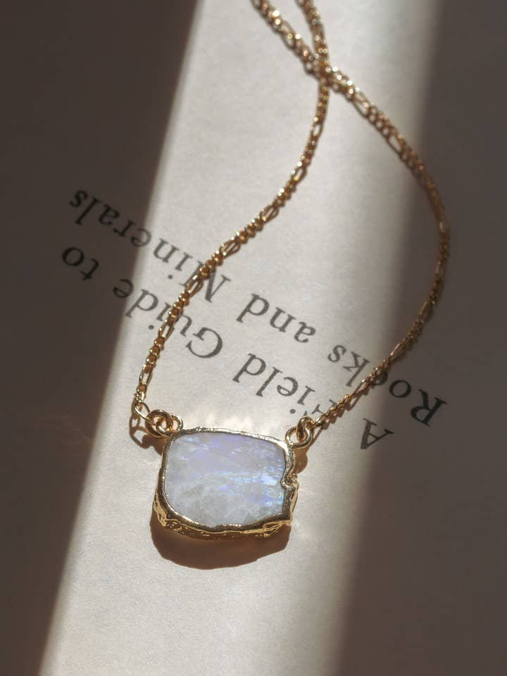 Wild & Grounded Necklace- Moonstone for wholesale by Luna Norte