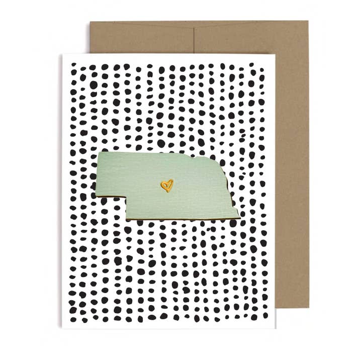 Nebraska Heart Magnet w/Card for wholesale by SnowMade