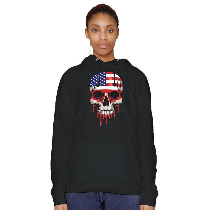 Américain jusqu'à l'os - Sweat à capuche unisexe premium | Laneseven LS13001 pour la vente par Firestorm Prepper Coffee