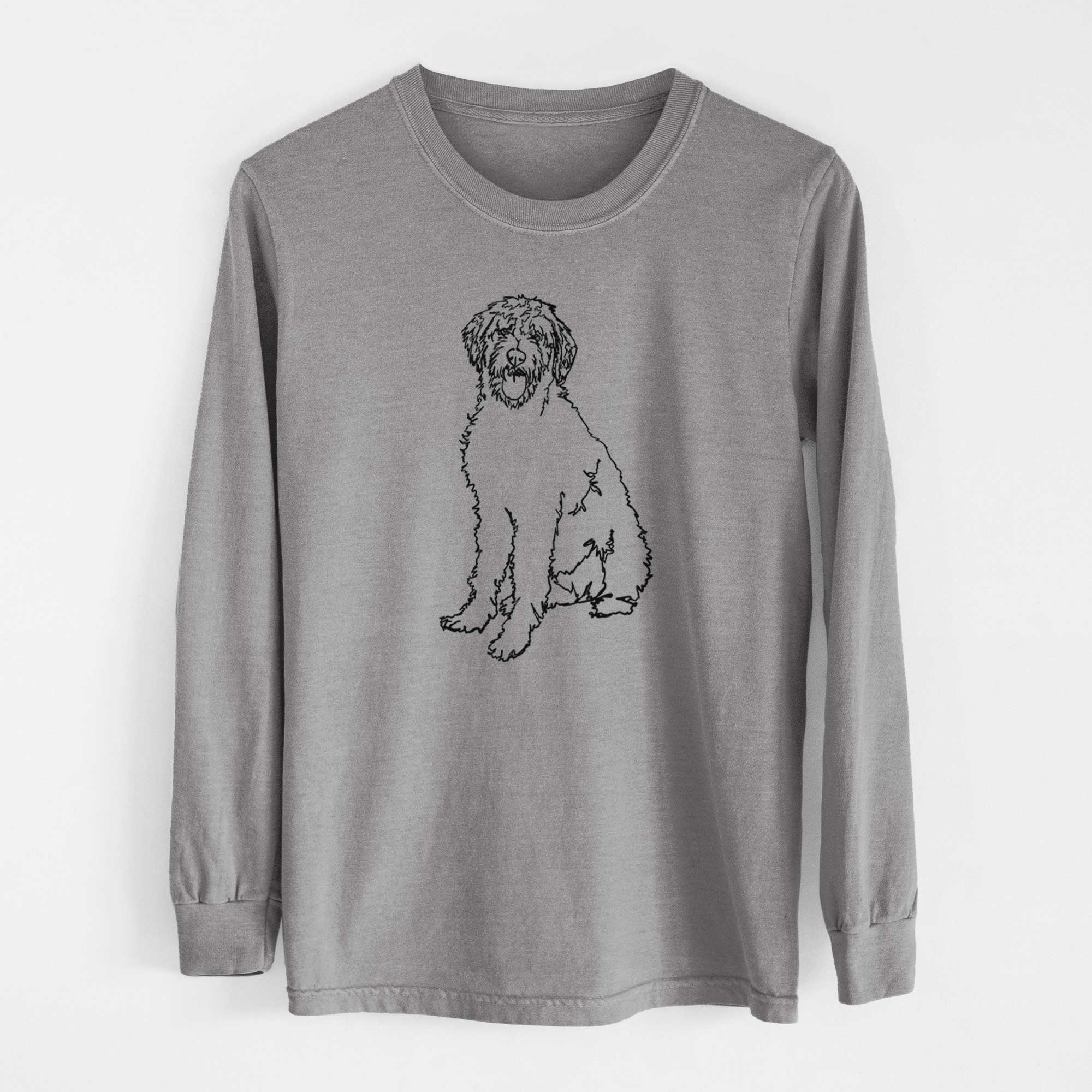 Grey Doodled Labradoodle - Heavyweight 100% Cotton Long Sleeve for wholesale on Faire1