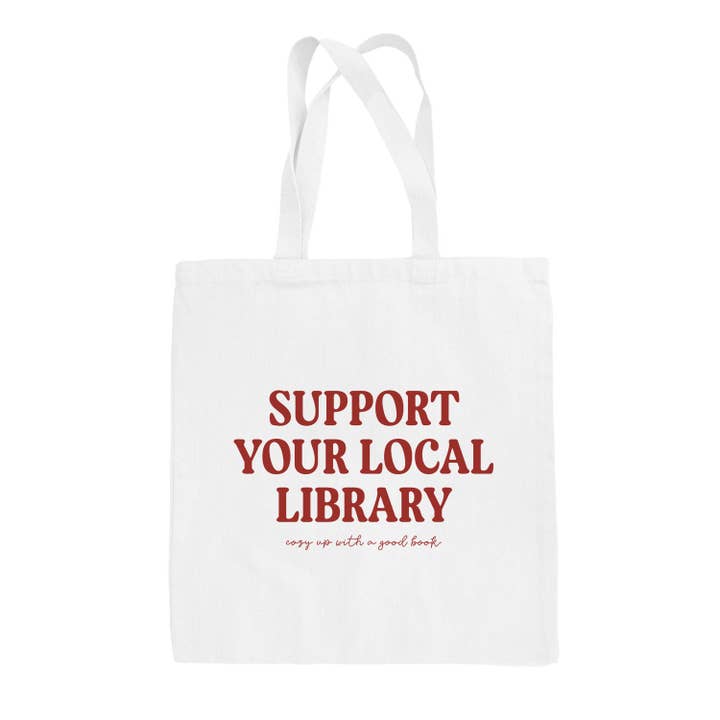 Ivy + Cloth - Wholesale Tote Bag - Women's - Support Your Local Library Tote Bag1