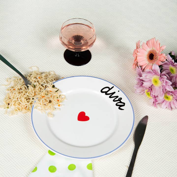 Pied De Poule - Wholesale Decorative Plate/Dish/Bowl - Plate THE FAMILY HAS A BLAST - DIVA1