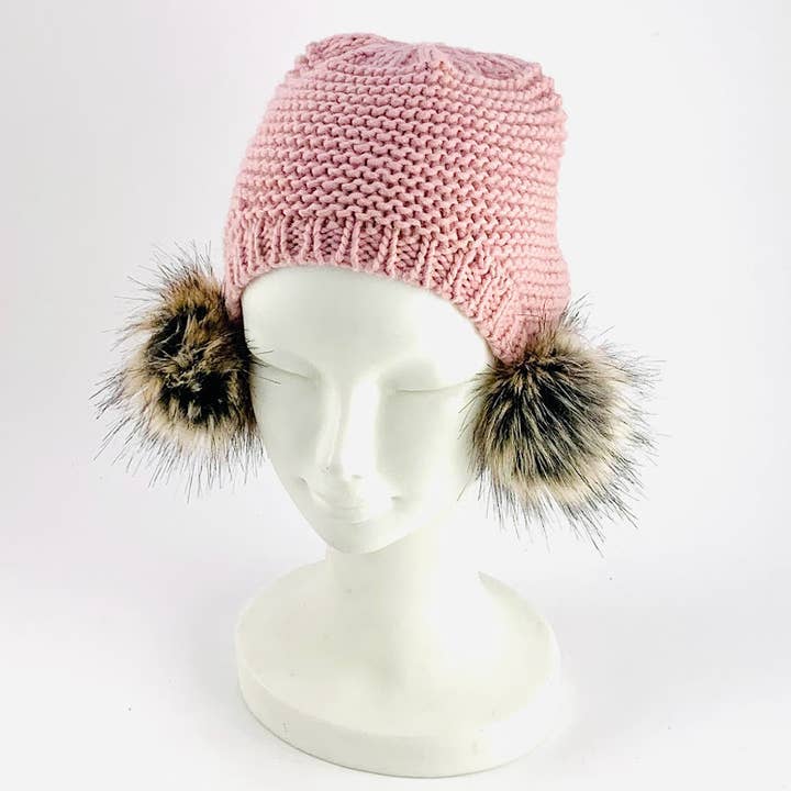 MILANO AMOUR - Wholesale Beanie - Women's - WINTER HAT CAPPELLO CUFFIA DOUBLE PON-PON13