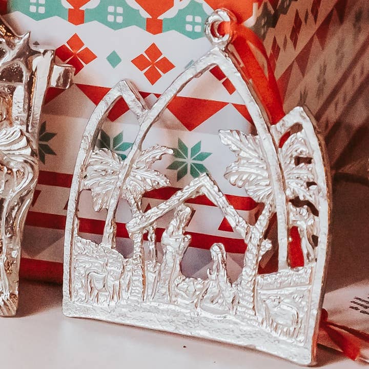 House of Morgan Pewter - Wholesale Ornament Set - Handmade Nativity Ornaments - Baby Jesus Manger Gifts8