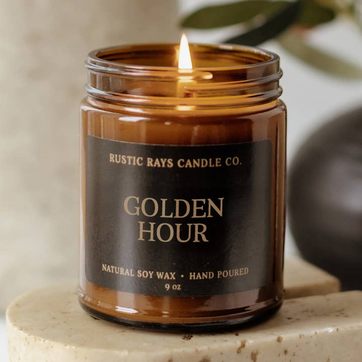 Golden Hour 9 oz Soy Candle - Spring Home Decor & Gifts for wholesale by Rustic Rays Candle Co.