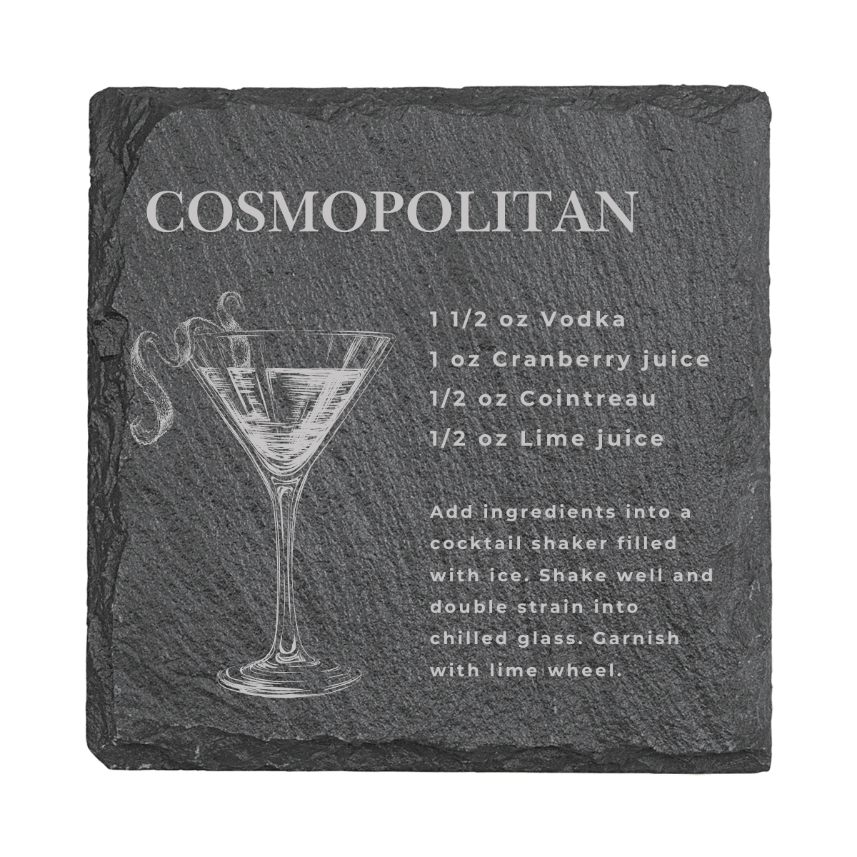 Nautically Northern - Wholesale Coasters - Classic Cocktail Recipe Coasters | Wood & Slate Bar Coasters15