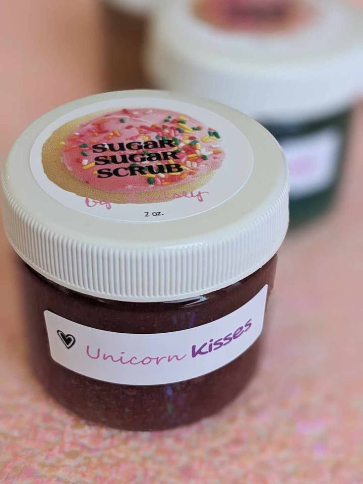 Gommages au sucre végétaliens parfumés Magical Kid Favorite pour la vente par Sugar Sugar Scrub LLC