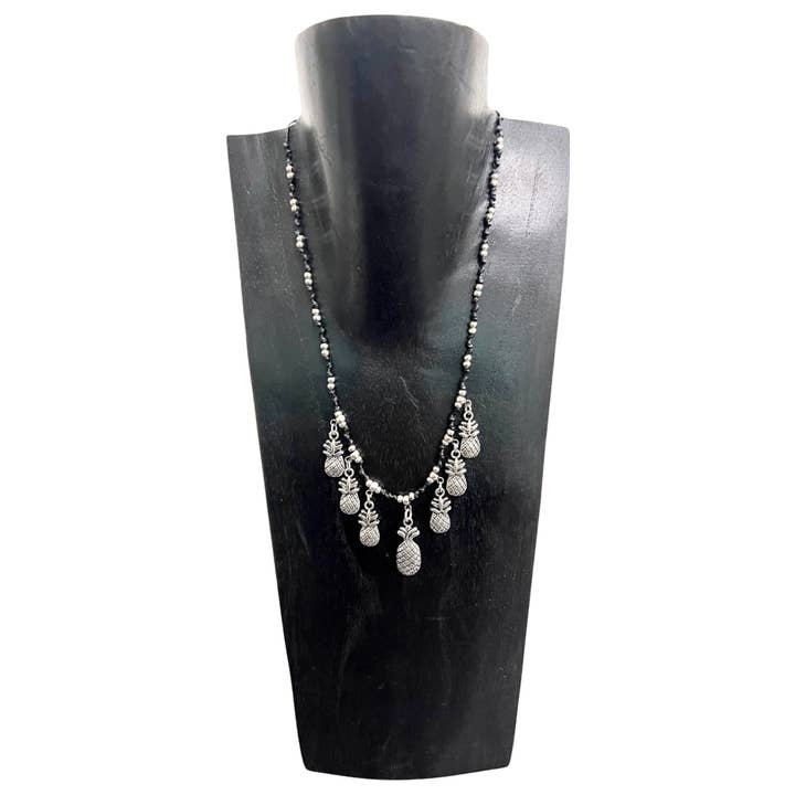 Bamboo Source Tropical Decor - Wholesale Pendant/Charm Necklace - Pineapple Alloy Charm Necklace